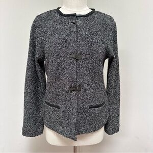 NEW Cop-Copine Tok Jacket Wool/Cotton Leather Elbow Pads Metal Clasps